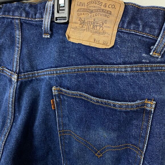 Levis Jeans Men's 44x30 Blue 80s‎ VTG Orange Tab 20505-0216 Made in USA Vintage - Picture 6 of 16